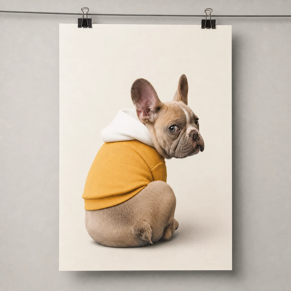 Poster printed sample mockup